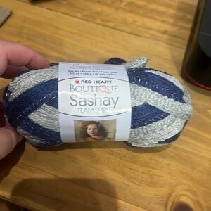 Red Heart Boutique Sashay yarn Navy/Grey